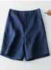 Shorts feminino verão 2023 algodão casual Candy clássico botão de linho braguilha jeans shorts feminino P230606