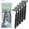 50 PCS/Lot Men Safety Razor Durable High Quality Shaving Disposable Hotel Travel Shaver Set Plastic Handle With Lubricant Strip L230523