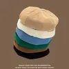 Boinas de otoño e invierno para mujer, réplica de moda verde, sombrero de boina octogonal, tendencia de pintores británicos de ocio G220612