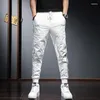 Pantalons pour hommes hommes hommes 2023 été Sport Jogging décontracté Streetwear mode côté rayure cordon blanc Joggers pantalon