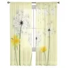 Curtain Gentle Dandelions Sheer Curtains For Living Room Modern Fashion Valance Kitchen Tulle