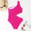 Damskie stroje kąpielowe Nighpha One Piece Piece Bandbed Swimsuit One Ramulder Cutout Sexy Kathing Suit 2023 Monokini Solidny kolor