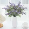 Flores secas roxas 1 peça, planta falsa artificial de plástico de lavanda para decoração de casa, casamento, mesa de natal, suprimentos para festa