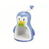 Rasoir à glace manuel 1pc, fabricant de cône de neige manuel en forme de pingouin Kawaii de qualité alimentaire, coffre-fort en forme portable pour machine à glace rasée manuelle de salon, broyeur à glace