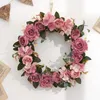 Decorative Flowers 3 Set Christmas Bow For Wreath Autumn Hydrangea Peony Simulation Decoration Door Wall