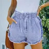 Active Shorts Femme Casual Summer Denim Mid Waisted Stretchy Ripped Jean Cargo For Women Womens