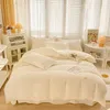 Bedding sets Bubble Yarn Fabric Soft Skin Friendly Duvet Cover Set Single Double Bedding Set Full Size Breathable Quilt Cover Set with Sheets Z0612