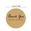 Gift Wrap Round Kraft "THANK YOU For Your Business" Stickers Seal Labels 500 Scrapbooking Package Stationery Sticker