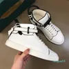 2023 TOP Luksusowe przestępki Buty Złota Pleted Splated Lock Full-Grain Calf High-Top Comfort Drumborka Walking EU38-46