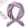 Bandanas Durag Square Silk Scarf Solid Colors Hair Scarf Hairbands Women Girls Fashion Bandana Lady Head Neck Satin Scarf Handkerchief 230609