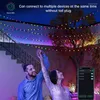 Strings Kerst RGBIC String Light Smart Bluetooth LED Slingers USB App Controle Kerstboom Decoratie Outdoor Waterdichte Kerstverlichting