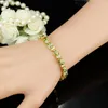Link Bracelets ThreeGraces Lovely Red Cubic Zirconia Chain For Women Trendy Gold Color Daily Party Costume Jewelry BR237