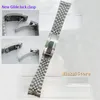 Watch Bands cinghia da 20 mm in argento oro giubileo bracciale slitta glide chiusura a blocchi in acciaio inossidabile 904L