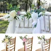 Decorative Flowers Wedding Aisle Chair Flower Decor Bride Groom Sign Ceremony Pography Props Nerg