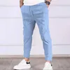 Pantalons pour hommes Hommes Casual Lin Coupe ample Jambes droites Taille élastique Pantalon Summer Beach