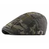 Berets Cotton Spring Camouflage Printing Bertet Men Flat Top Women's Paint Hat G220612