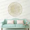 Fleur sacrée de la vie géométrique Sticker Yoga Boho cercle Mandala vinyle salon décalque amovible décor à la maison Mural WL741