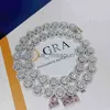 قلادة قلادة أزياء الهيب هوب مجوهرات ممر اختبار الماس VVS Moissanite Diamond Iced Out Netclace Custom Men 925 Silver Cuban Link Chain J230612