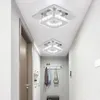 Ceiling Lights LED Crystal Light Modern Square Aisle Lamp For Porch Corridor Balcony Luminaire Decor Embedded Lighting Lustre