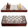 Games Chess Games Träuppsättningar Checkers Backgammon 3 i 1 brädspel Table Kids Education Toys 40cm Foldbar Chessboard 230612