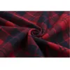 Dresses SISHION Classic England Style Red Plaid Dress Women Spring 3/4 Sleeves Turn Down Collar A Line 50s Vintage Party Dress VD1620