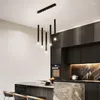 Lustres moderno estilo minimalista LED pingente lâmpada para sala de jantar cozinha bar quarto de estar design preto lustre de teto luz