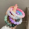 Braccialetti con ciondoli Perle di vetro geometriche dolci per le donne Braccialetti avvolgenti a mano semplici Accessori per gioielli da spiaggia per matrimoni da festa Regali