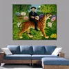 Tropical Landscapes Art Henri Rousseau Pittura Tiger The Dreams Canvas Artwork Decorazione da parete fatta a mano di alta qualità