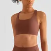 Yoga Outfit SS Naked Feel Doppelriemen U-Ausschnitt Sport-BH Leichte Crop Tops Atmungsaktives Training für Fitness Gym Anpassungsschnalle