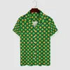 Erkekler Sıradan Gömlek St Patricks Day Beach Shirt Shamrock Baskı Hawaii Mens Harajuku Bluzlar Kısa Kollu Özel Giyim Plus Boyut