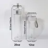 12oz 20oz sublimation frosted clear glass tumbler outdoor sports water bottle with lanyard lid 0612