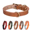 Leather Dog Collar Padded Pet Collars Adjustable Dog Collar Strong& Durable for Small Medium Dogs Pet Shop Bulldog Bull Terrier
