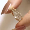 Cluster Rings 925 Sterling Silver Love Heart Earrings For Women 14K Gold Plated White Zircon Fashion Luxury Vintage Design Trendy Jewelry
