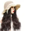 Fisherman Hat Wig Women 's Summer Curly Curly Shading Fashion은 자연스럽게 현실적이고 제거 가능하며 많은 스타일 선택, 지원 사용자 정의 지원