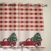 Tenda Natale Camion Plaid Finestre Tende Soggiorno Arredamento di lusso Camera da letto Cucina Finestra Tende