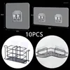 Ganchos 10 PÇS Transparente Prateleira de Pendurar Rack de Armazenamento Remendo de Fixação Forte Auto-Adesivo Para Utensílios de Banheiro de Cozinha