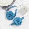 Choker Salircon Trendy Punk Denim Rose Ketting Gothic Design Short Street Fashion Sexy Spice Girl Y2K Sieraden Cadeau