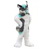 2023 novíssimo higi Husky Dog Fox Long Fur Mascot Costume Walking Costume Walking Halloween Set Party Costume