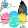 Balloon Water Bomb Splash Balls Toys Reusable Balloons Garden Game For Kids Playing Drop Delivery Gifts Novelty Gag Otpmi