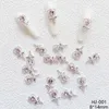 False Nails 50Pcs Fairy Stick Heart Germ Nail Charm Sailor Girl Moon Design Accessories Nail Art Supply 8*14Mm Pink Crystal Glitter Manicure 230609