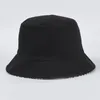 Basker sommar svart vit rutig reversibel hink hatt bomull kvinnor män reser fiskare mössa unisex damer casual bob panama sun