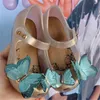 Designer Kids Shoes Cute Girls Jelly Sandals Butterfly Rhinestone Children Shoes Toddler Baby Sneakers Comfortable Princess Sandal Slides