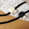 Choker Elegante Bloem Sleutelbeen Collier Gothic Parel Kraag Ornament Bruiloft Accessoire Voor Lady Girls