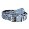 Ceintures Double oeillet ceinture ceinture à la mode polyvalent décoratif réglable Punk taille pour chemises Jeans pantalons pulls Shopping