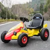 Voiture électrique pour enfants à double entraînement à quatre roues gonflable en caoutchouc pneu entraînement Kart voiture électrique télécommandée pour les enfants monter sur