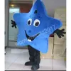 Haute qualité Blue Star Costume De Mascotte Simulation Personnage De Dessin Animé Outfit Costume Carnaval Adultes Fête D'anniversaire Fantaisie Outfit pour Hommes Femmes