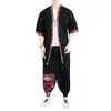 Abbigliamento etnico Vintage Cinese Uomo Estate Sottile Kimono Camicia Pantaloni 2 Pezzi Cardigan Abito Tang Retro Abito Giapponese Set Casual