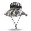 Berretti Uomo Camouflage Berretto tattico Cappello Boonie militare Berretti US Army Sport all'aria aperta Secchiello per il sole Pesca Escursionismo Cappelli da caccia 60CM