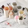 Storage Boxes 3 Lattices Makeup Brush Box Desktop Organizer Dressing Table Bathroom Eyebrow Pencil Holder