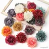 Dried Flowers 10/20/30Pcs Silk Artificial 7cm Dahlias Colors Garland Accessories Home Wedding Decor Wall Hanging Garden DIY